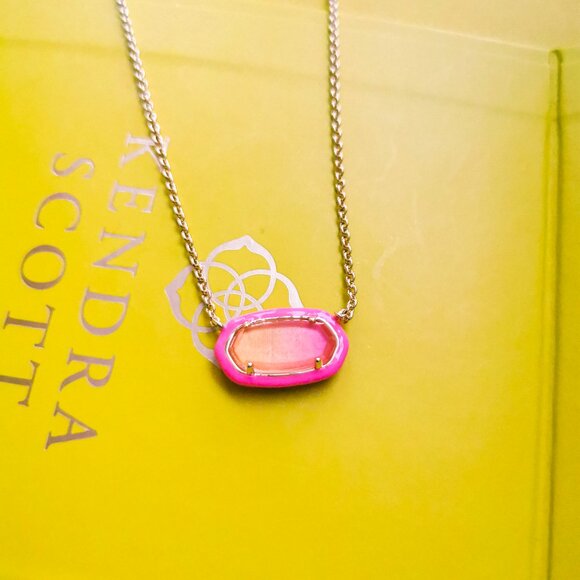 Kendra Scott Jewelry - Kendra Scott Elisa Enamel Framed Gold Sunset Necklace New